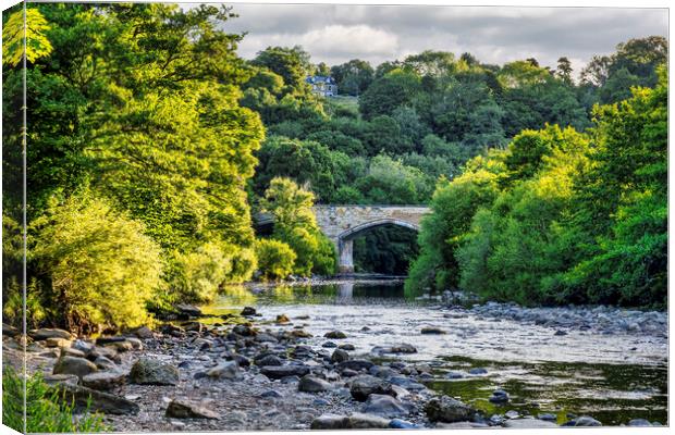 Majestic Richmond Castle over Swale River Canvas Print by Tim Hill