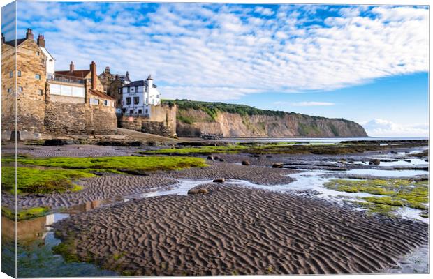 Robin Hoods Bay Seafront Canvas Print by Tim Hill