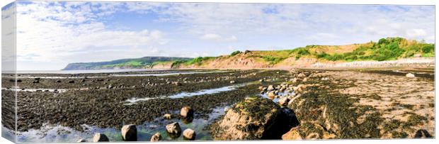 Robin Hoods Bay Panoramic Canvas Print by Tim Hill