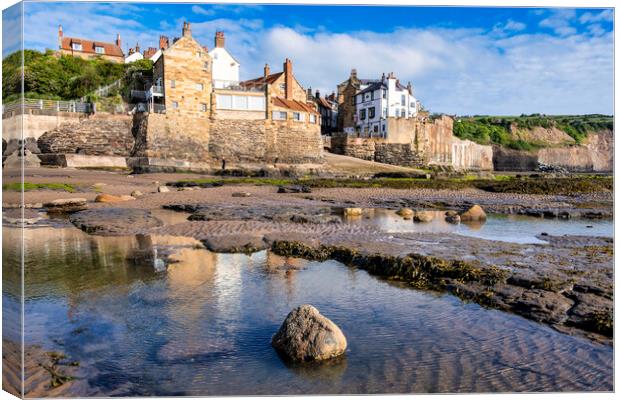 Robin Hoods Bay Seafront Canvas Print by Tim Hill