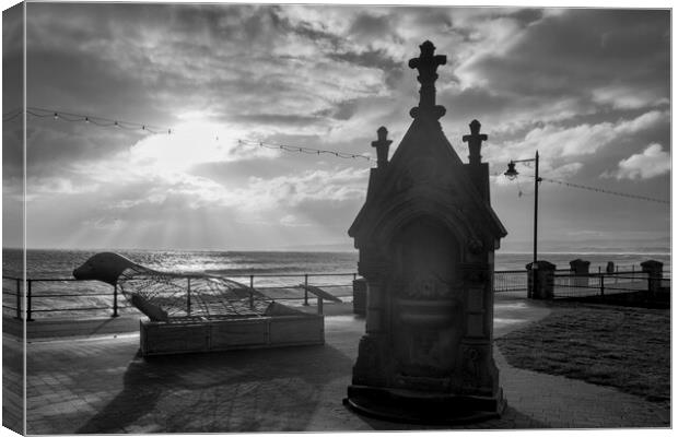 Filey Promenade Black and White Canvas Print by Tim Hill