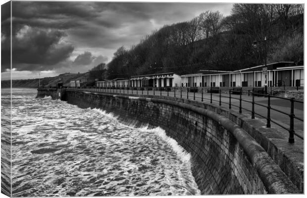 Filey Promenade Black and White Canvas Print by Tim Hill