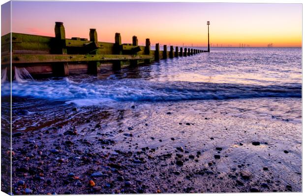 Withernsea Beach Seascape Canvas Print by Tim Hill