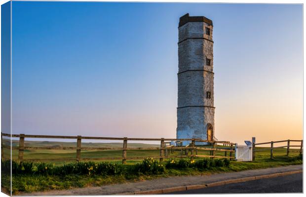 Flamborough Old Lighthouse Canvas Print by Tim Hill