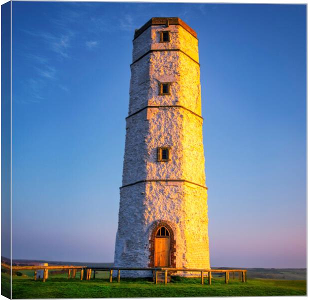 Flamborough Old Lighthouse Canvas Print by Tim Hill