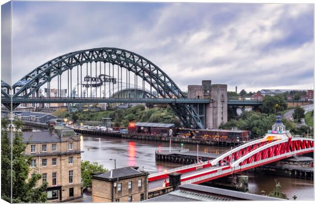 The Majestic Bridges of Newcastle Canvas Print by Tim Hill