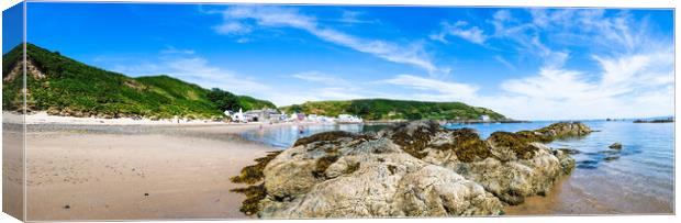 Porthdinllaen Bay Panoramic Canvas Print by Tim Hill