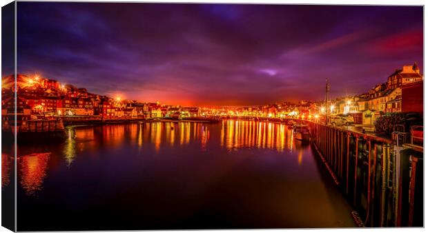 Mystical Whitby Harbour Canvas Print by Tim Hill