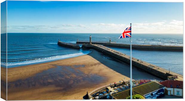 Whitby British Seaside Resort Canvas Print by Tim Hill