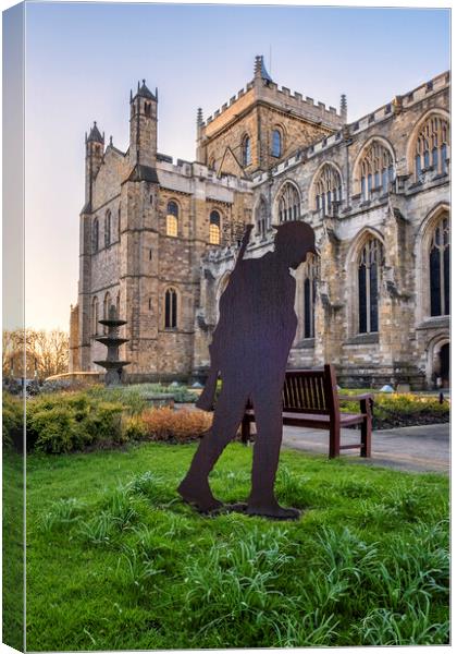 Ripon Cathedral Remembrance Soldier Canvas Print by Tim Hill