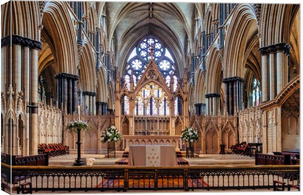Lincoln Cathedral Interior Canvas Print by Tim Hill