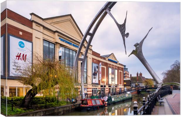 Foss Dyke, City of Lincoln Canvas Print by Tim Hill