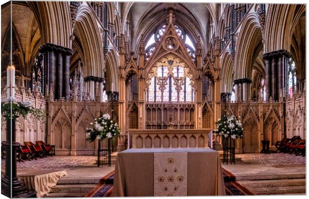 Lincoln Cathedral Interior Canvas Print by Tim Hill