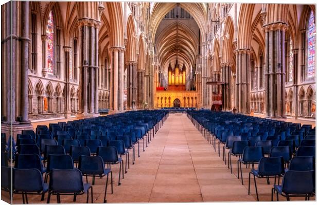 Majestic Lincoln Cathedral Canvas Print by Tim Hill