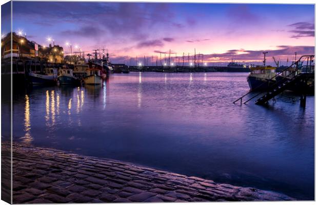 Scarborough Harbour North Yorkshire Canvas Print by Tim Hill