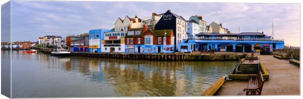 Bridlington Harbour Panorama Canvas Print by Tim Hill
