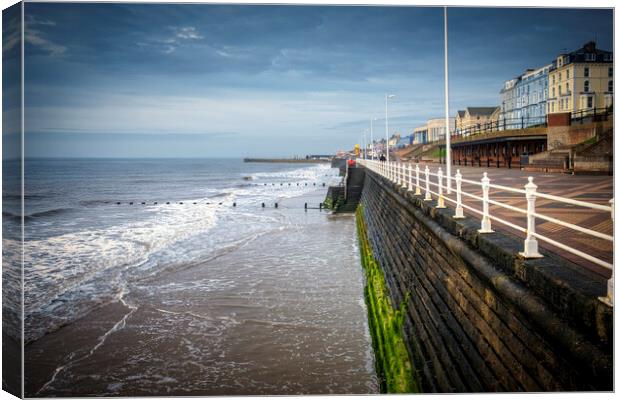 Moody Bridlington, Yorkshire Coast Canvas Print by Tim Hill