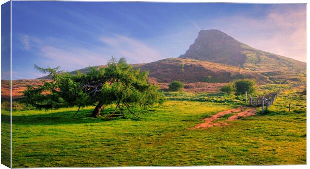 Roseberry Topping Sunrise Landscape Canvas Print by Tim Hill