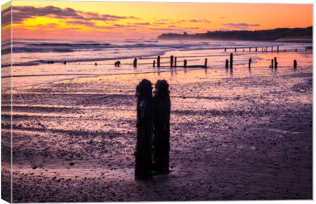 Sandsend to Whitby on the Yorkshire Coast Canvas Print by Tim Hill