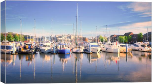 Hull Marina to Murdoch's Connection Canvas Print by Tim Hill