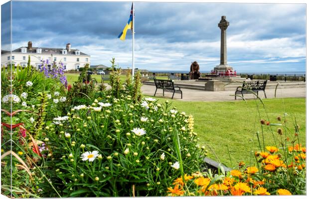 Seaham War Memorial and Seafront Canvas Print by Tim Hill
