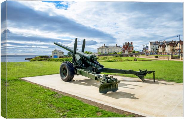 Seaham Seafront: 5.5-Inch 1942 Howitzer Canvas Print by Tim Hill