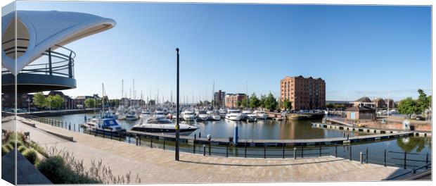 Hull Marina from Murdoch's Connection Bridge Canvas Print by Tim Hill