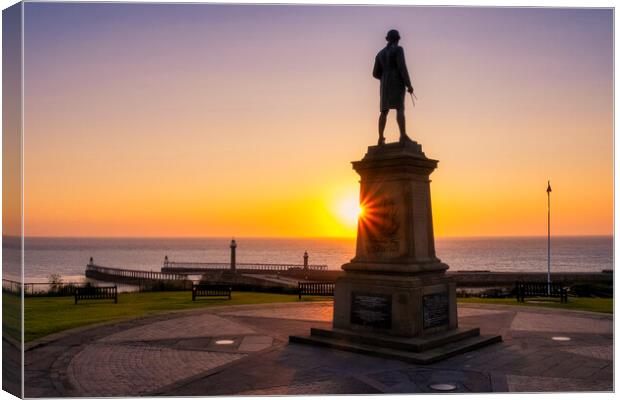 Whitby Sunrise Yorkshire Coast Canvas Print by Tim Hill