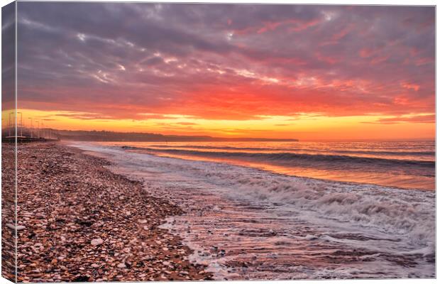 Bridlington North Beach Sunrise Canvas Print by Tim Hill