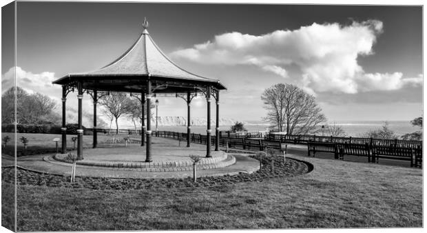 Filey Bandstand Black and White Canvas Print by Tim Hill