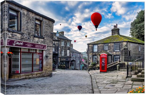 Haworth Hot Air Balloon Festival Canvas Print by Tim Hill