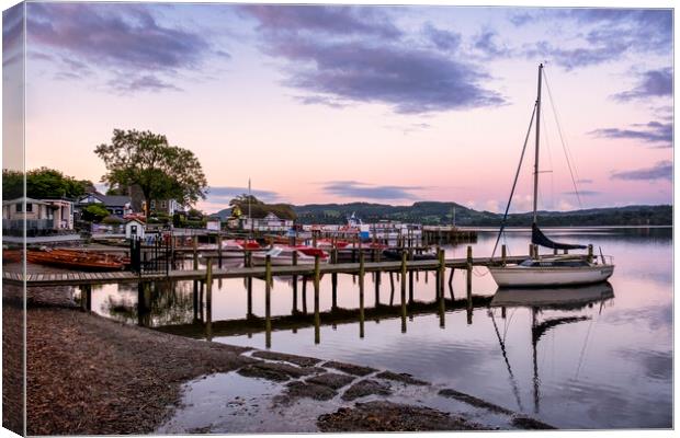 Ambleside Boat Jetty Lake Windermere Canvas Print by Tim Hill