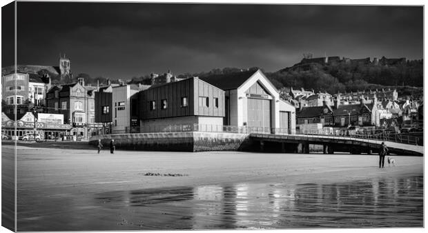 Scarborough Black and White Canvas Print by Tim Hill