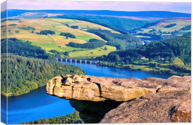 Ladybower from Bamford Edge, Peak District Canvas Print by Tim Hill