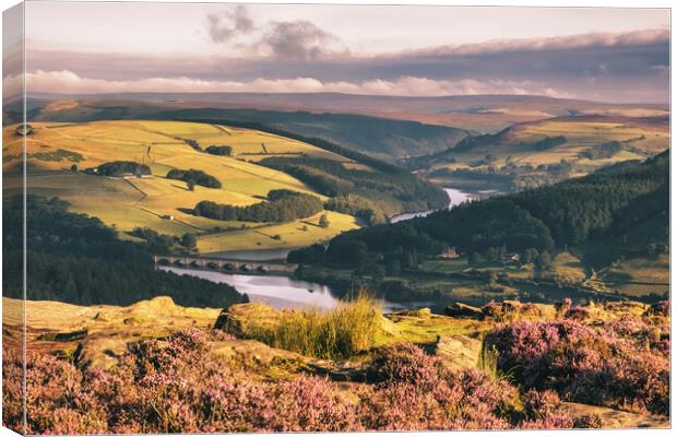 Ladybower from Bamford Edge, Peak District Canvas Print by Tim Hill