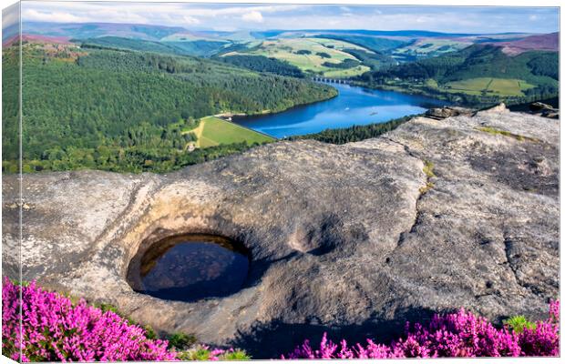 Ladybower from Bamford Edge Canvas Print by Tim Hill