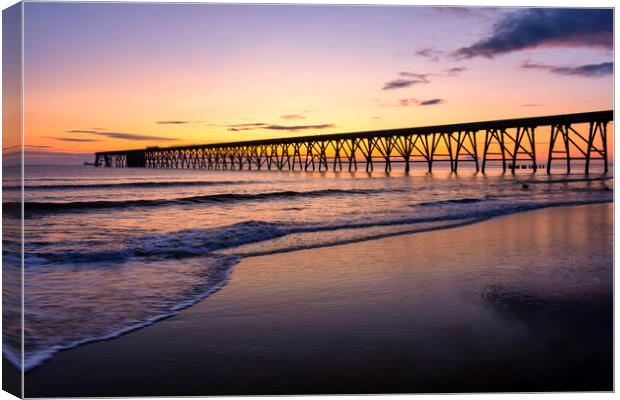 Steetley Pier Sunrise Hartlepool Canvas Print by Tim Hill