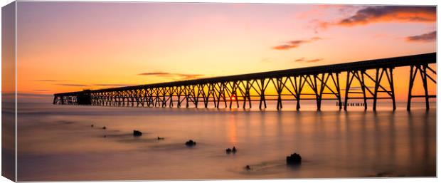 Steetley Pier Sunrise Hartlepool Canvas Print by Tim Hill