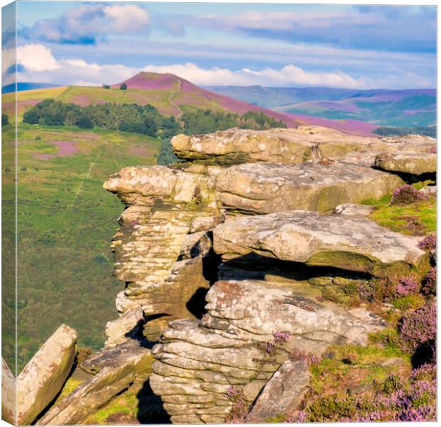 Win Hill from Bamford Edge Canvas Print by Tim Hill