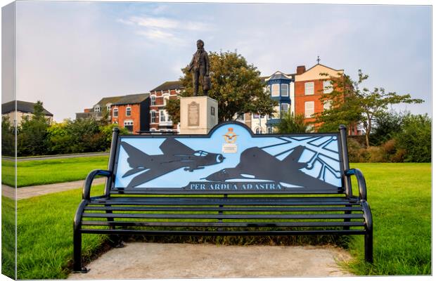 Cleethorpes Royal Air Force Memorial Bench Canvas Print by Tim Hill