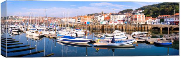 Scarborough Boat Marina Panoramic Canvas Print by Tim Hill