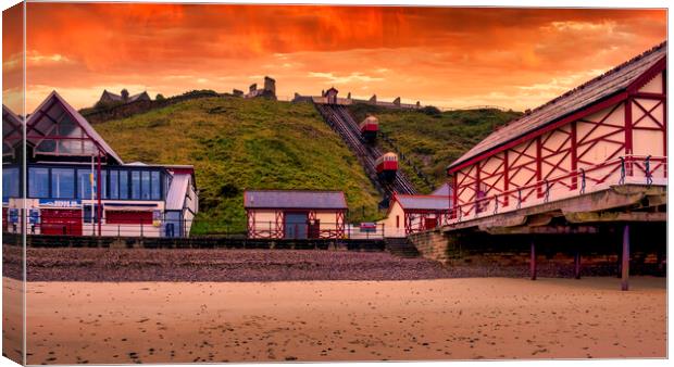 Sunrise and showers: Saltburn by the sea  Canvas Print by Tim Hill