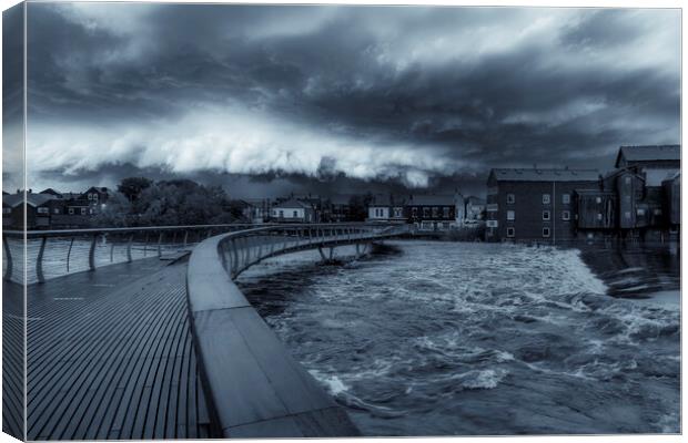 Castleford Floods ~ Storm Babet 2023 Canvas Print by Tim Hill