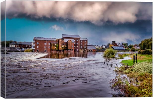 Castleford Floods ~ Storm Babet 2023 Canvas Print by Tim Hill