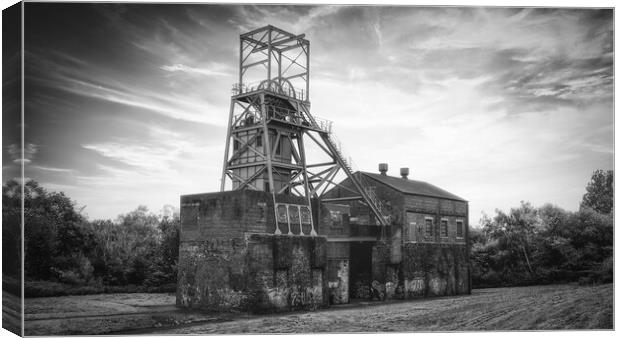  Barnsley Main Black and White Canvas Print by Tim Hill