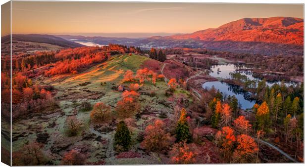 Tarn Hows to Coniston Water Canvas Print by Tim Hill