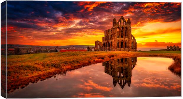 Whitby Abbey Sunset: Gothic Whitby Canvas Print by Tim Hill