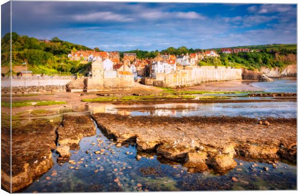 Robin Hood's Bay ~ Sunny May Canvas Print by Tim Hill
