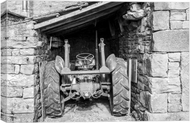 Muker Village Tractor Canvas Print by Tim Hill