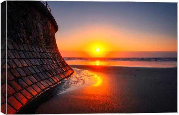  Filey Beach Sunrise Canvas Print by Tim Hill